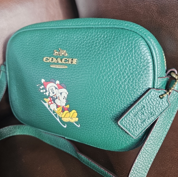 COACH DISNEY X Mickey & Minnie Holiday Crossbody Bag No. H2381-CN924 - Picture 2 of 11